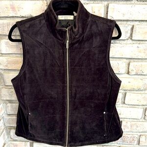 Black velvet sweater vest